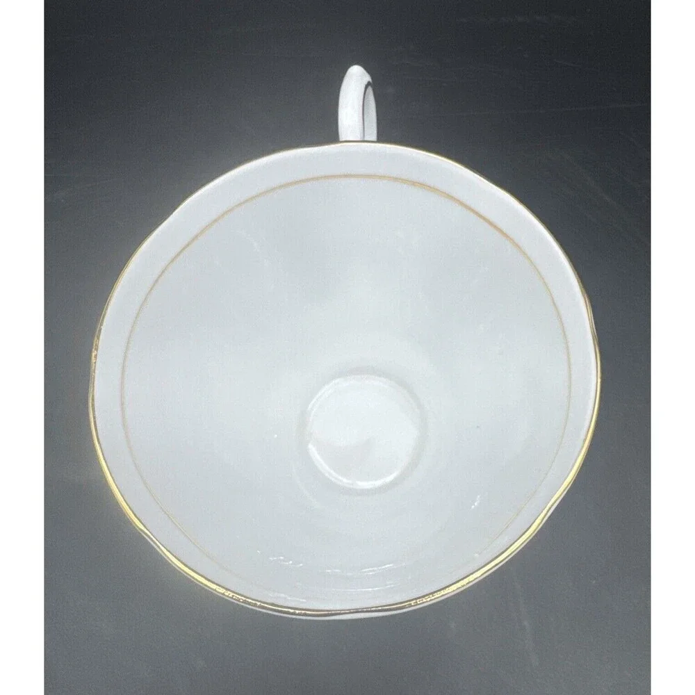 Tuscan BLACK & WHITE Countryside Fine Bone China‎ Tea Cup & Saucer England